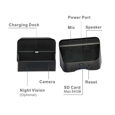 Android charging station with hidden 1080p camcorder and WiFi - Image 6