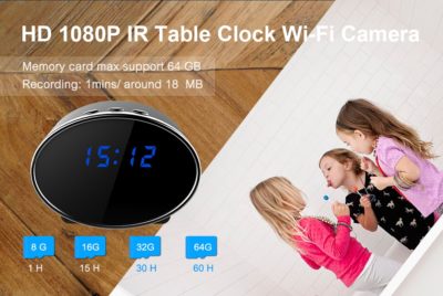 Full-HD-Camera with WiFi in Tableclock (oval) camouflaged and integrated recording - Image 2