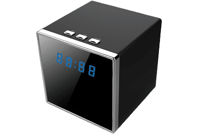 Full-HD-Camera with WiFi in Tableclock (Cube) camouflaged and integrated recording