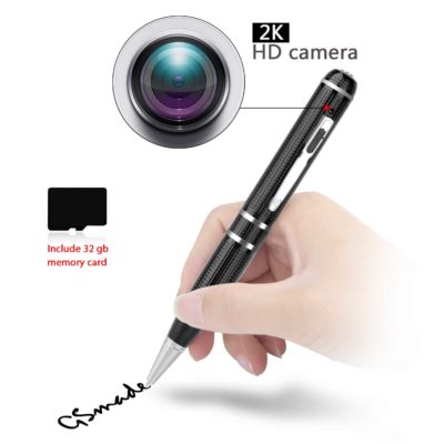 Getarnte Überwachungskamera Nachtsicht-Kugelschreiber Kamera mit 2K-Full-HD-Auflösung