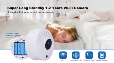 Rauchmelder (Dummy!) mit langer Laufzeit, WiFi, 145 Grad Optik und Cloud-Upload