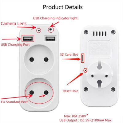 Wifi-FullHD-Kamera im Steckdosenverteiler mit Cloud-Upload – Bild 8