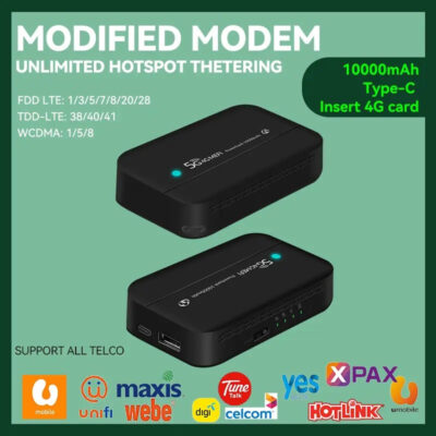 Mobiler 4G-WiFi-Router mit integrierter Powerbank