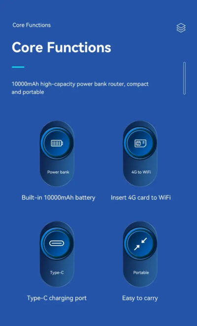 Mobiler 4G-WiFi-Router mit integrierter Powerbank – Bild 5