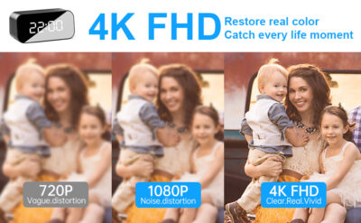 4K-UltraHD-Kamera mit WiFi in Tischuhr mit Tuya-Cloud-Upload – Bild 8