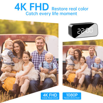 4K-UltraHD-Kamera mit WiFi in Tischuhr mit Tuya-Cloud-Upload – Bild 19