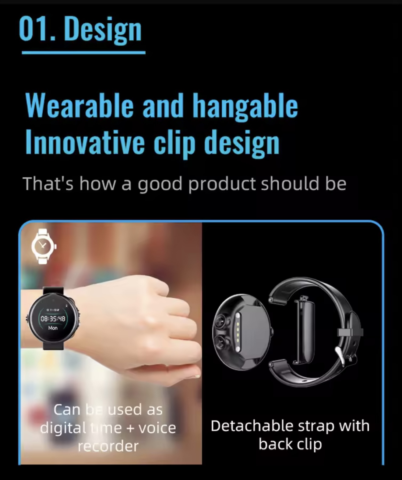 Video-Armbanduhr mit Full-HD-Auflösung – Bild 4